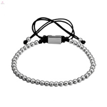 Fashion Custom Made Handmade Weave Elastic Stainless Steel Bead Bracelet